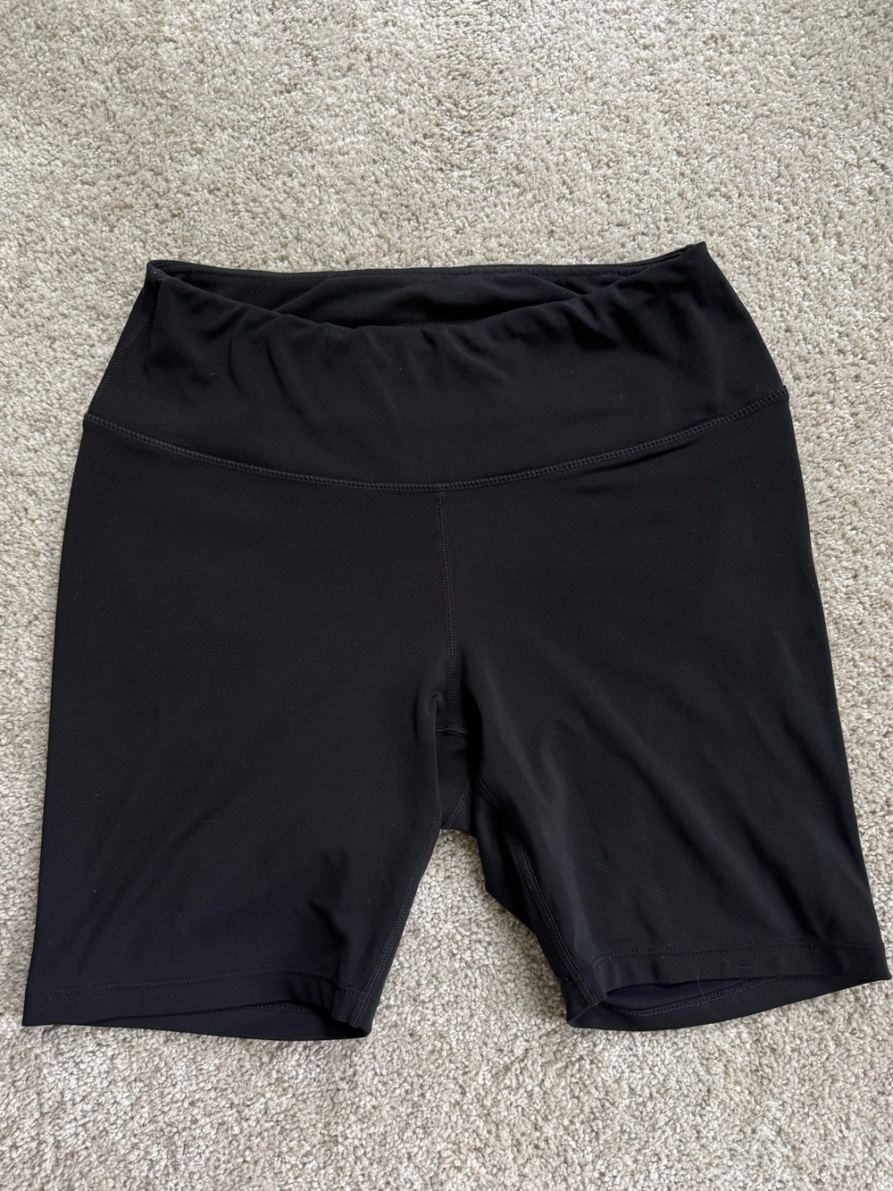 High Waisted Black Biker Shorts